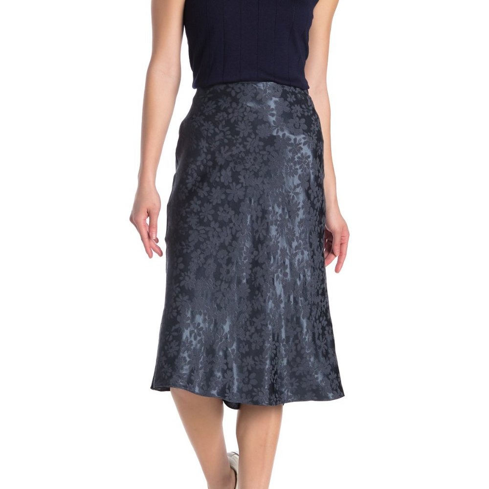 ❌SOLD❌ NWT XS Rag and Bone Mandy Floral Blue Slip Skirt